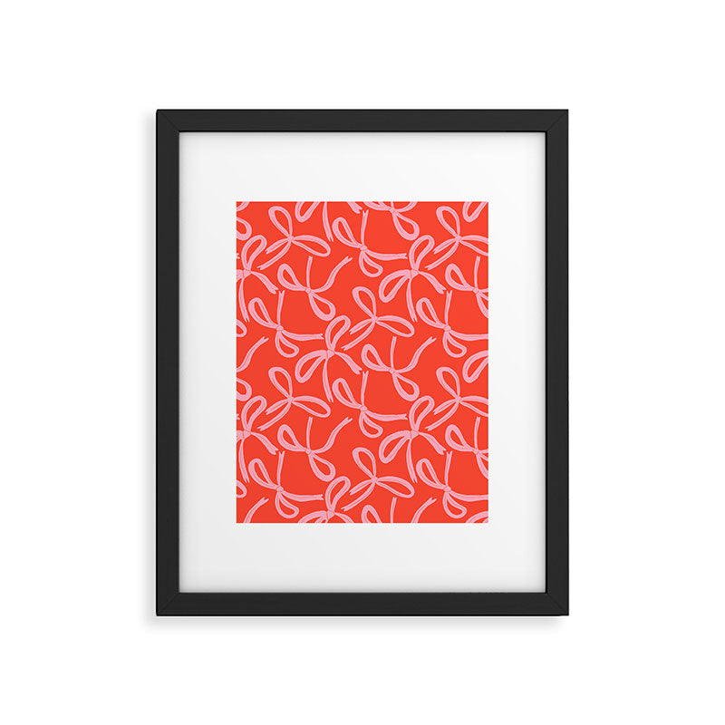 Cute textured coquette bows Framed Art Print Gallery Image 6