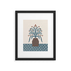 Earthy Modern Vase with Florals Framed Art Print Gallery Image 5