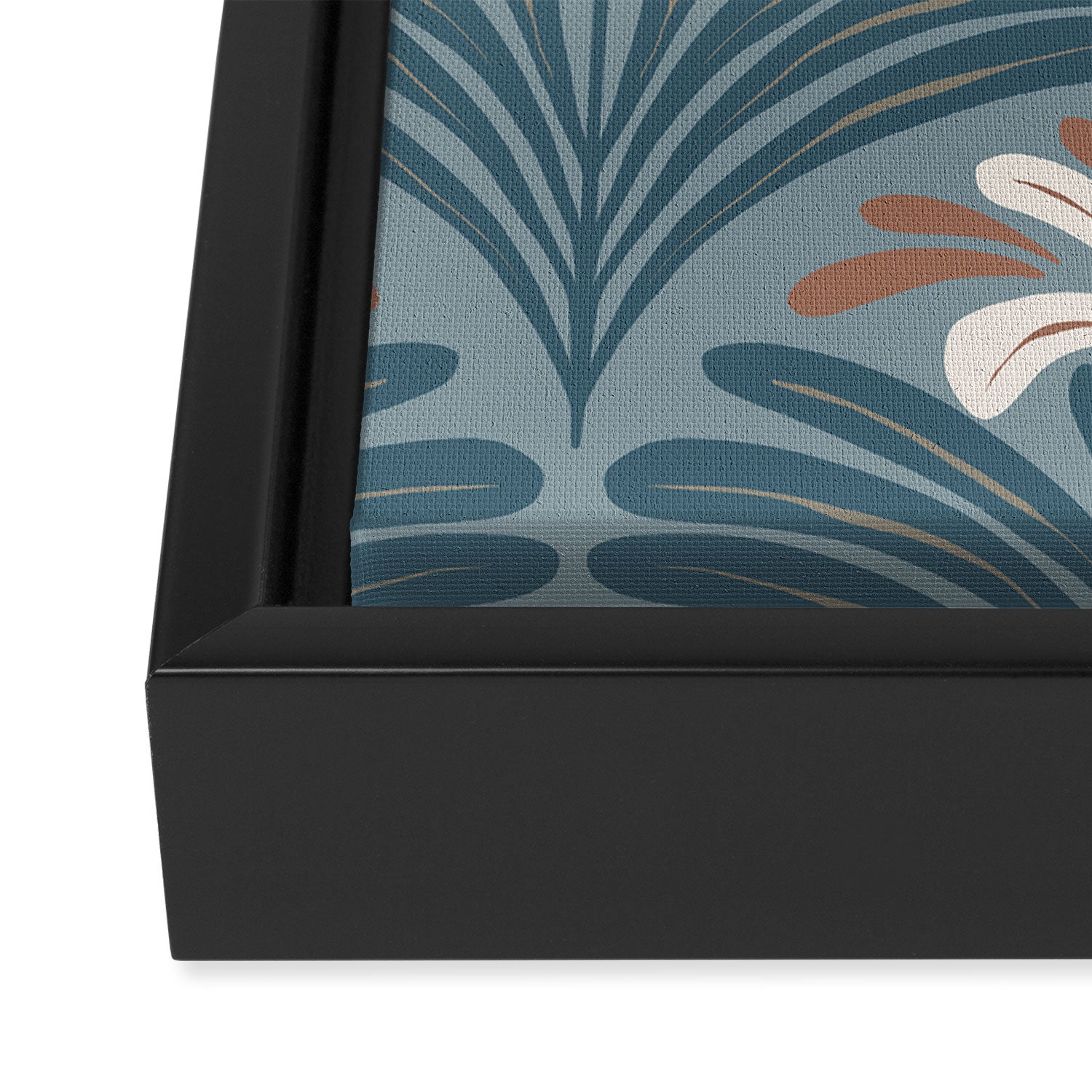 Elegant Leafy Blossoms  Framed Canvas Print Gallery Image 3