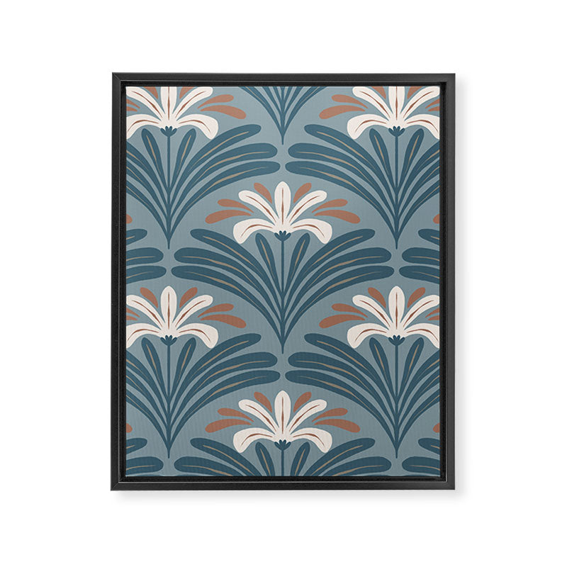 Elegant Leafy Blossoms  Framed Canvas Print Gallery Image 8