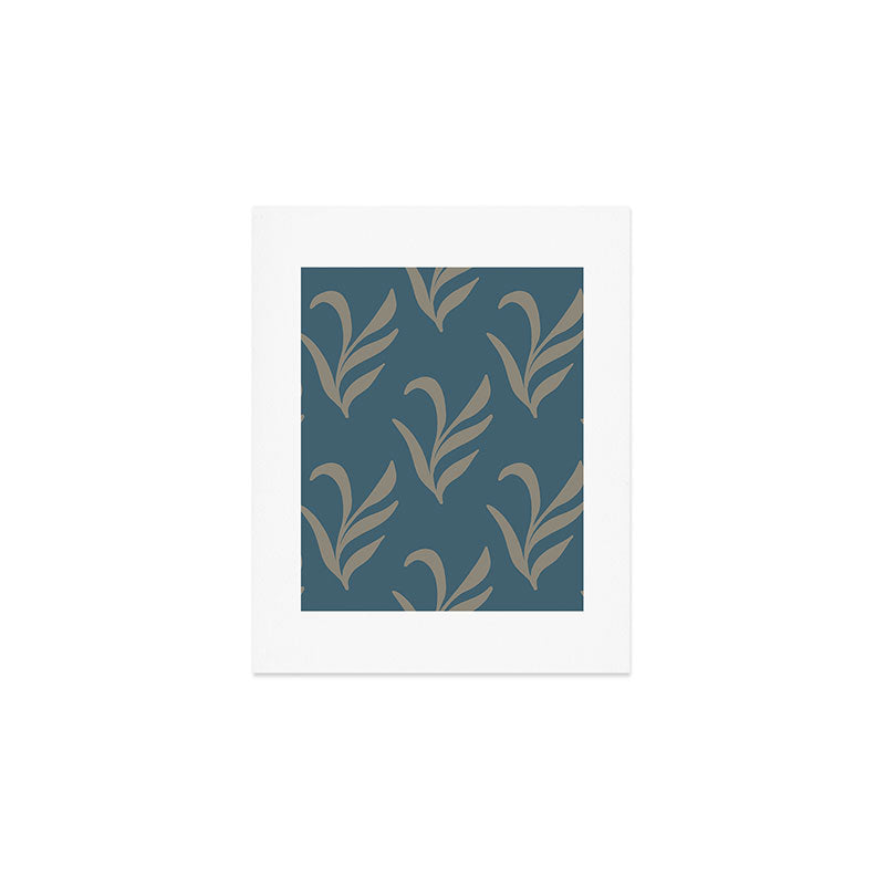 Elegant Leafy Branches Art Print Gallery Image 1