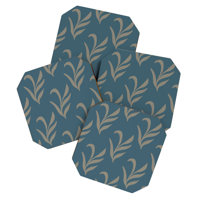 Elegant Leafy Branches Coaster Gallery Image 1