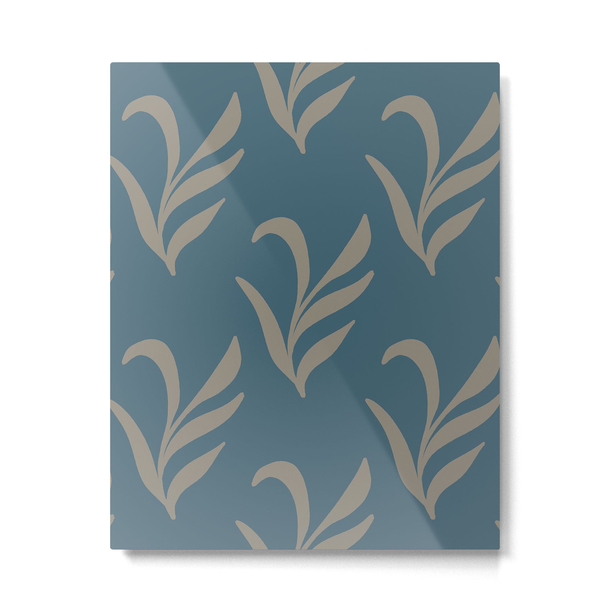 Elegant Leafy Branches Metal Print Gallery Image 6