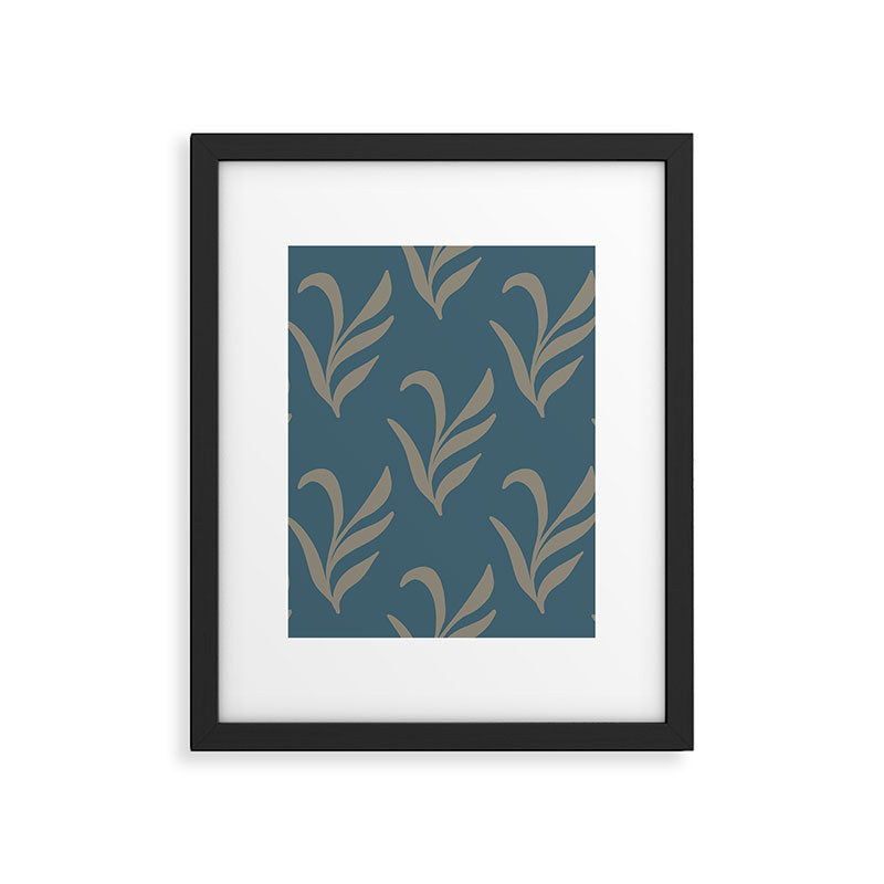 Elegant Leafy Branches Framed Art Print Gallery Image 6