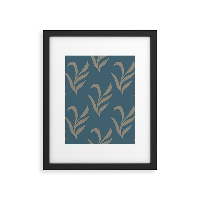 Elegant Leafy Branches Framed Art Print Gallery Image 1