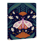 Folk Moth - orange and cream Canvas Print Gallery Image 8
