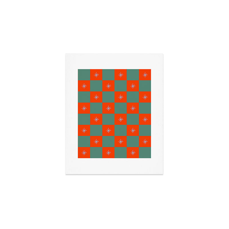 Grid Christmas snowflakes Art Print Gallery Image 1