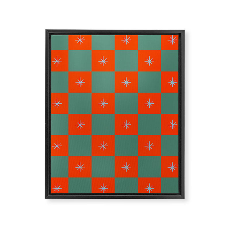 Grid Christmas snowflakes Framed Canvas Print Gallery Image 8
