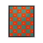 Grid Christmas snowflakes Framed Canvas Print Gallery Image 8