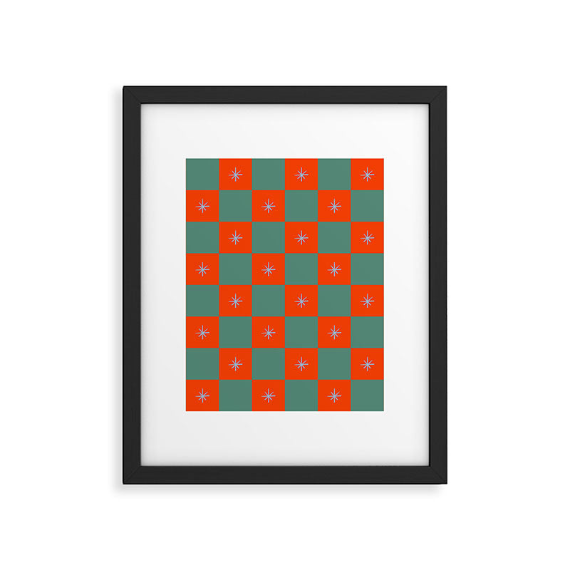 Grid Christmas snowflakes Framed Art Print Gallery Image 6