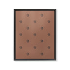 Leafy pattern - mocha mousse Framed Canvas Print Gallery Image 8