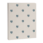 Leafy pattern - teal Canvas Print Gallery Image 8