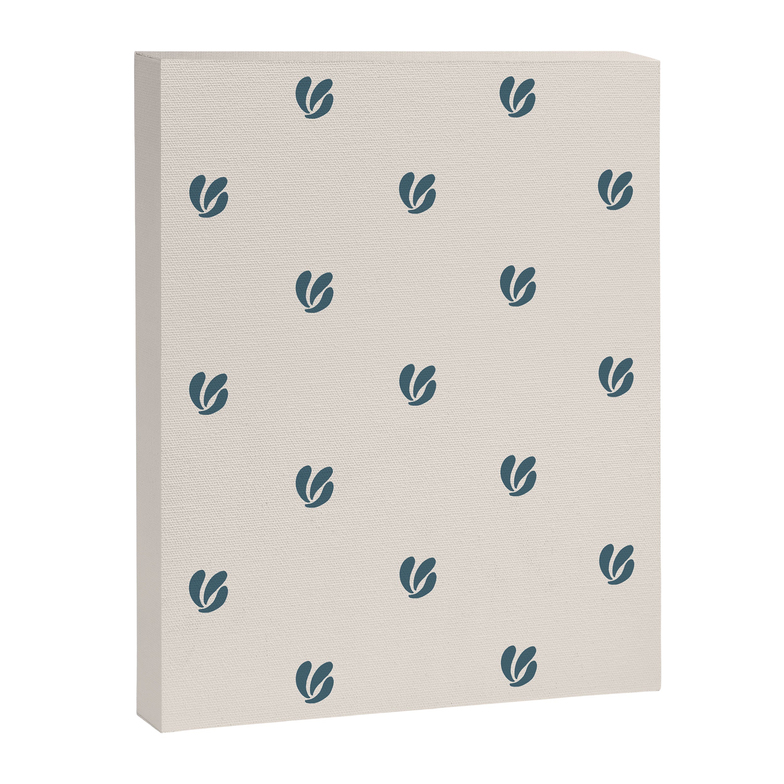 Leafy pattern - teal Canvas Print Gallery Image 8