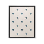 Leafy pattern - teal Framed Canvas Print Gallery Image 8