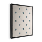 Leafy pattern - teal Framed Canvas Print Gallery Image 2