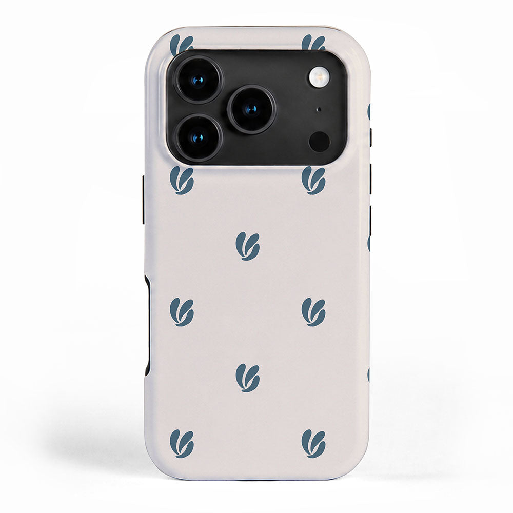 Leafy pattern - teal iPhone Case Gallery Image 1