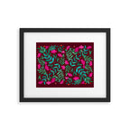 Magical garden - burgundy and pink Framed Art Print Gallery Image 6