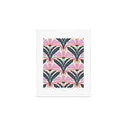 Modern flowers - violet and green Art Print Gallery Image 1