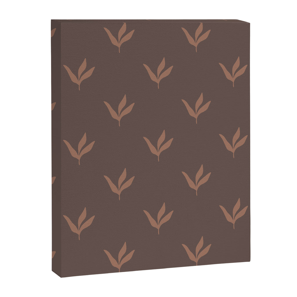 Modern Leafy Pattern - mocha mousse Canvas Print Gallery Image 8