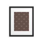 Modern Leafy Pattern - mocha mousse Framed Art Print Gallery Image 6