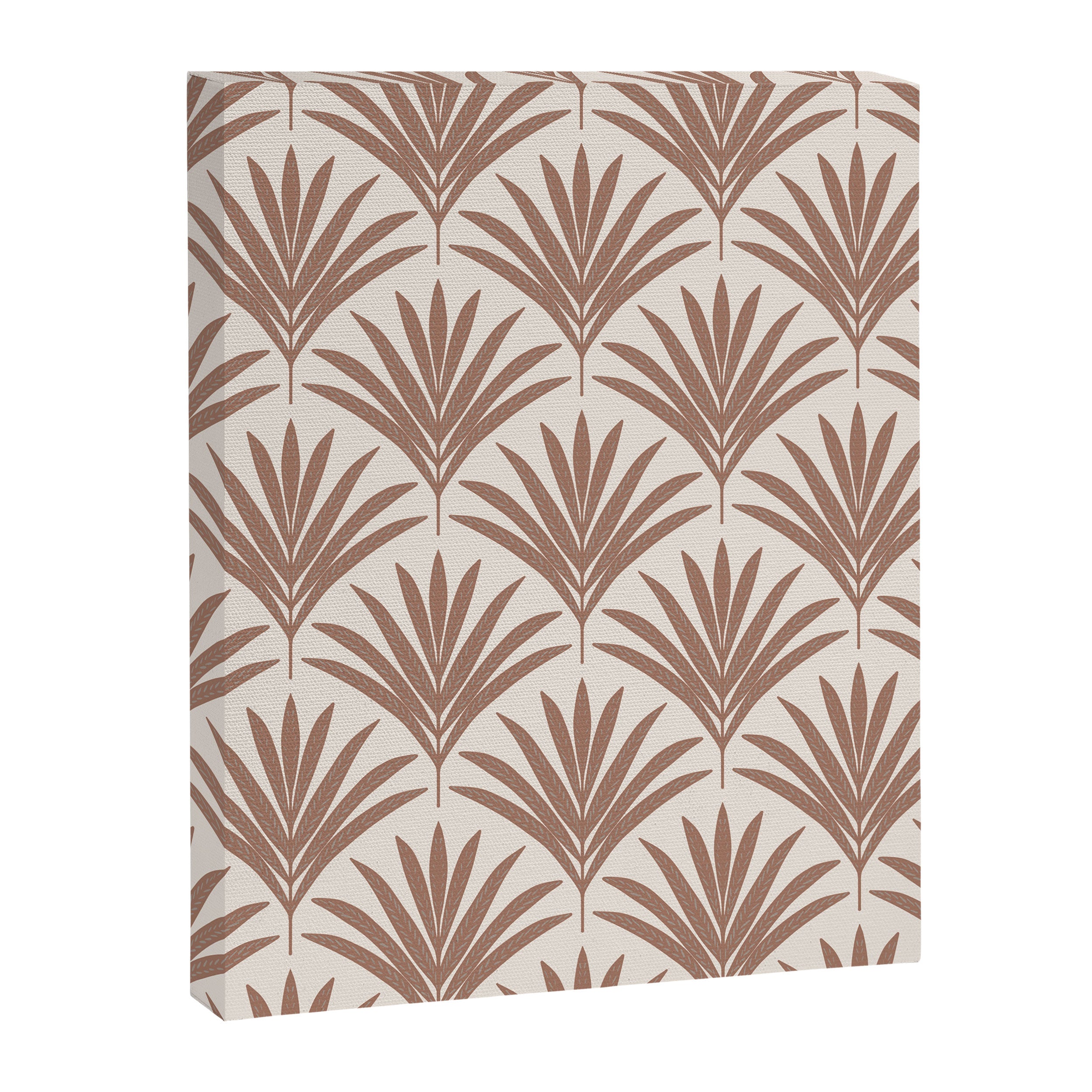 Modern Palm Leaf Pattern - Mocha Canvas Print Gallery Image 8
