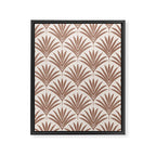 Modern Palm Leaf Pattern - Mocha Framed Canvas Print Gallery Image 8