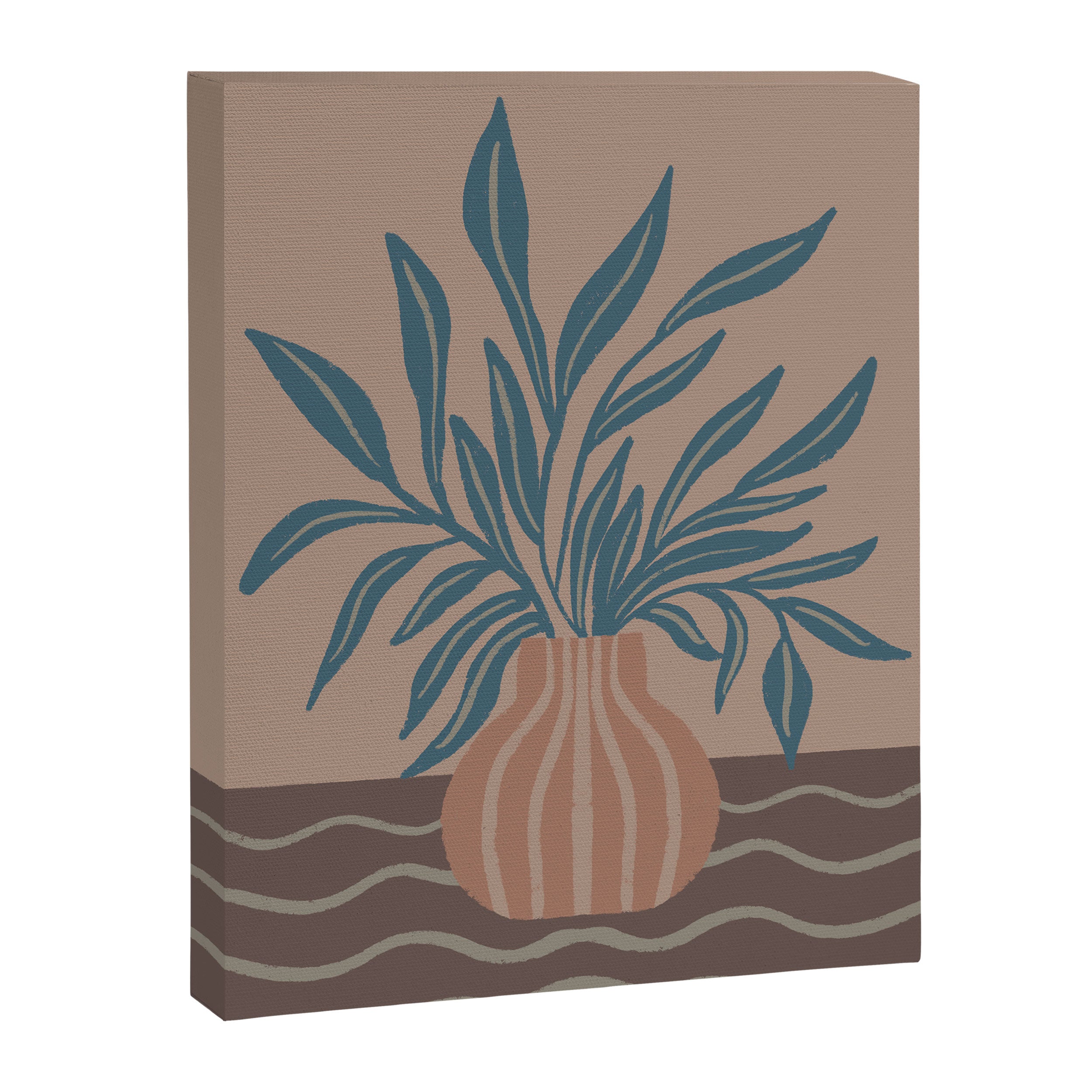 Modern Vase with Tropical Leaves Canvas Print Gallery Image 8