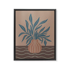 Modern Vase with Tropical Leaves Framed Canvas Print Gallery Image 8