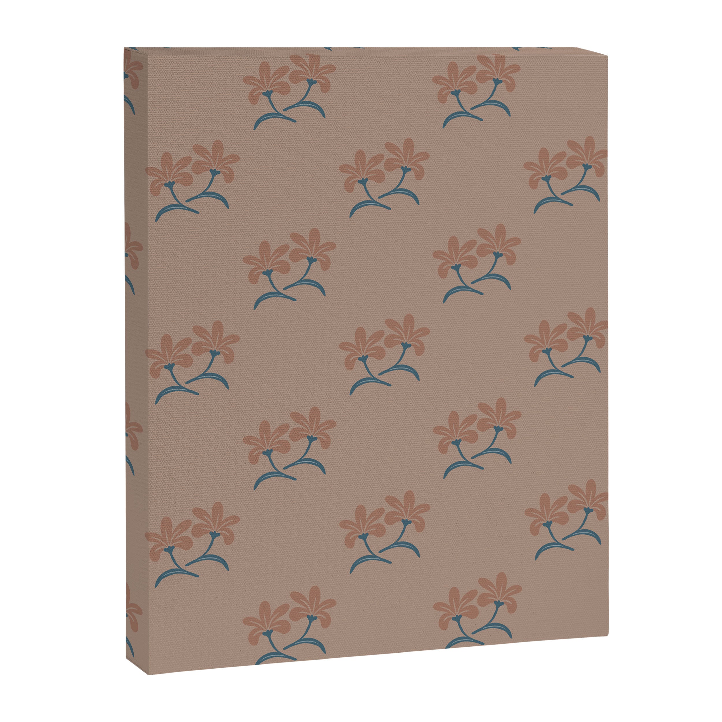 Neutral Modern Flowers- Romantic Botanical Pattern Canvas Print Gallery Image 8
