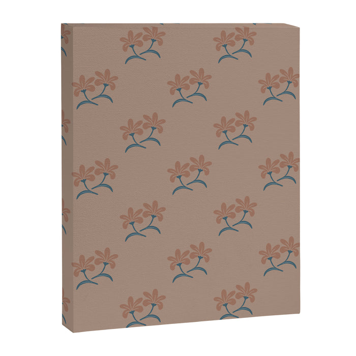Neutral Modern Flowers- Romantic Botanical Pattern Canvas Print Gallery Image 1