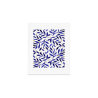 Pretty watercolor branches - blue and yellow Art Print Gallery Image 1