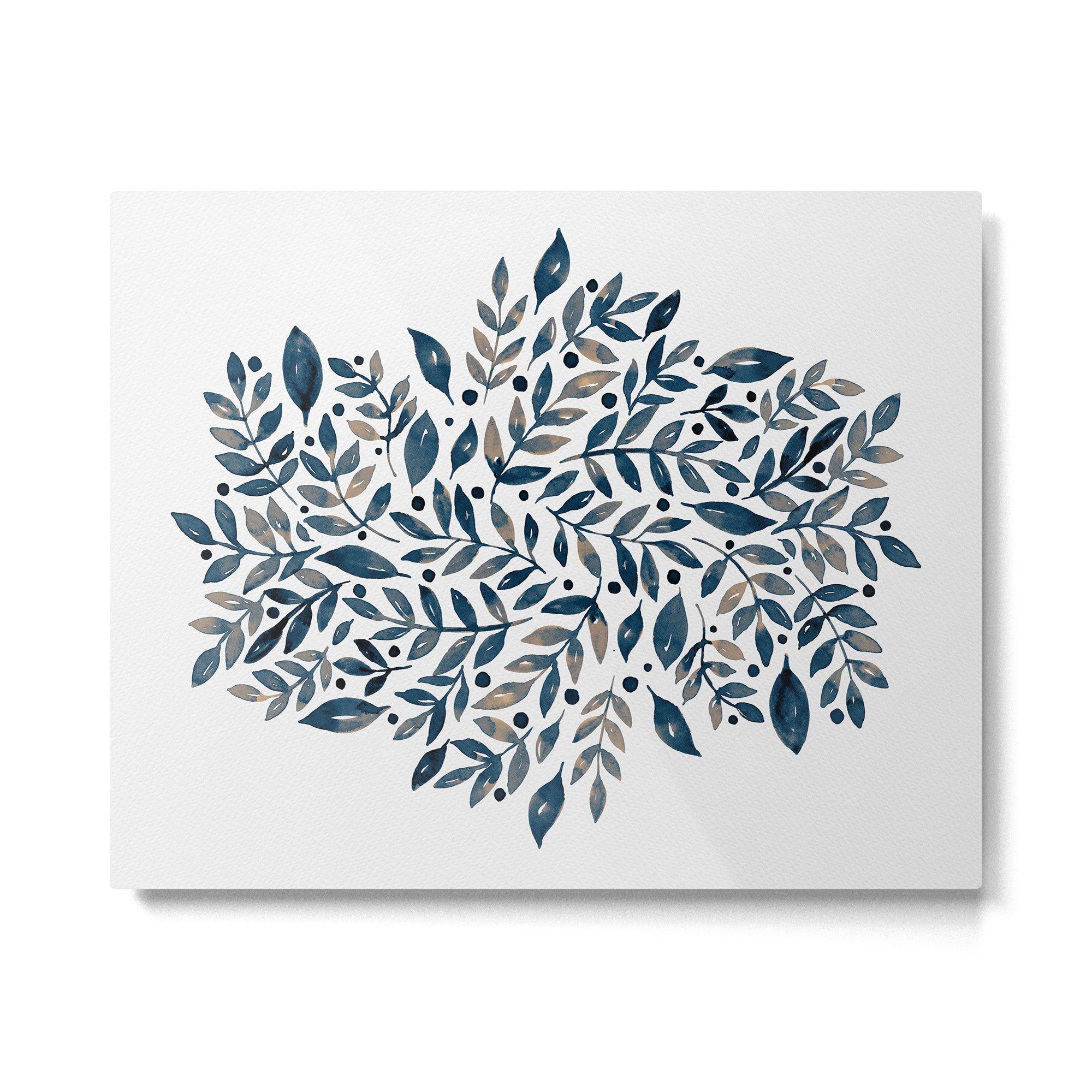 Seasonal branches and berries - neutral Metal Print Gallery Image 6
