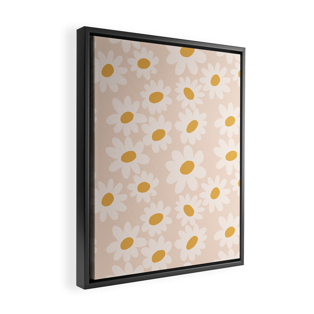 Soft daisies Framed Canvas Print Gallery Image 2