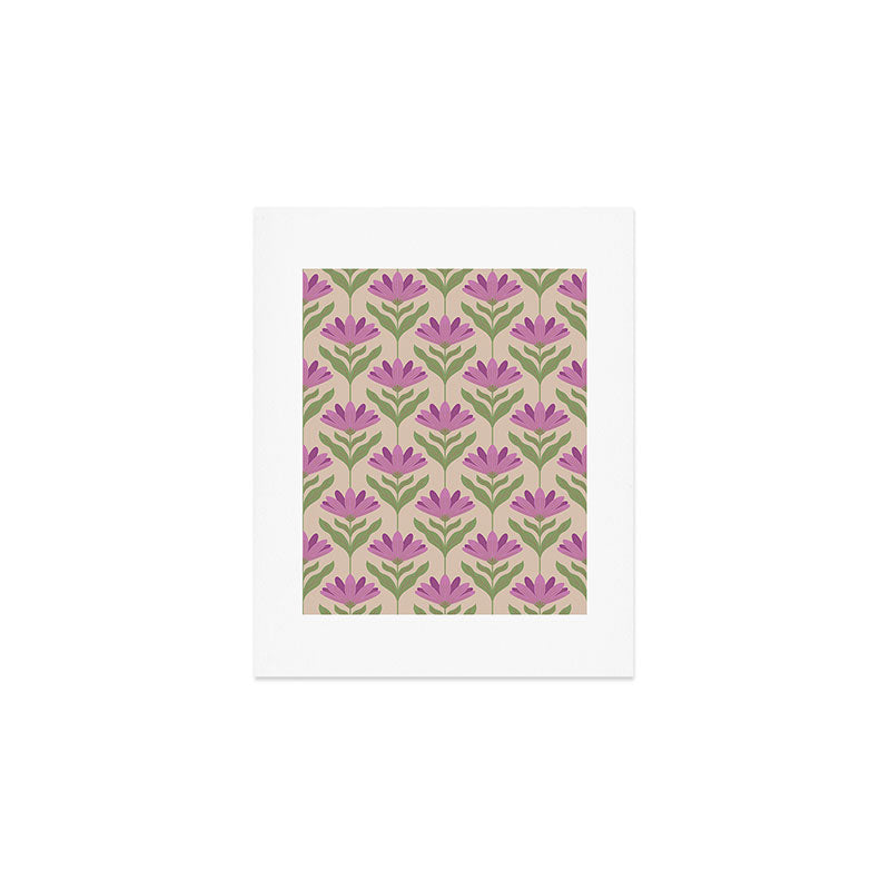 Violet Bloom - Bold Botanical Floral Pattern Art Print Gallery Image 1