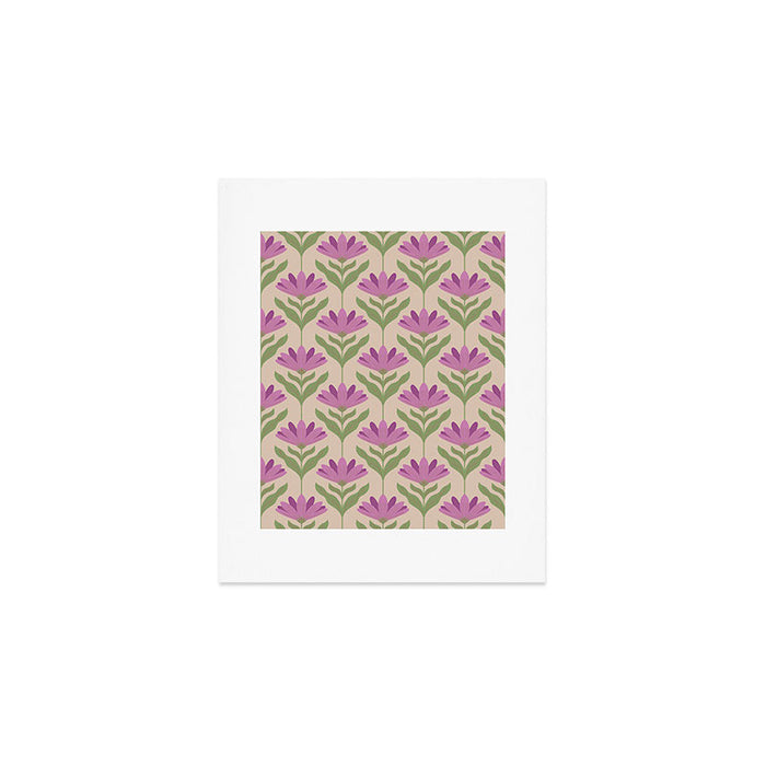 Violet Bloom - Bold Botanical Floral Pattern Art Print Gallery Image 1