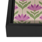 Violet Bloom - Bold Botanical Floral Pattern Framed Canvas Print Gallery Image 3