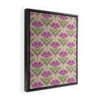 Violet Bloom - Bold Botanical Floral Pattern Framed Canvas Print Gallery Image 2