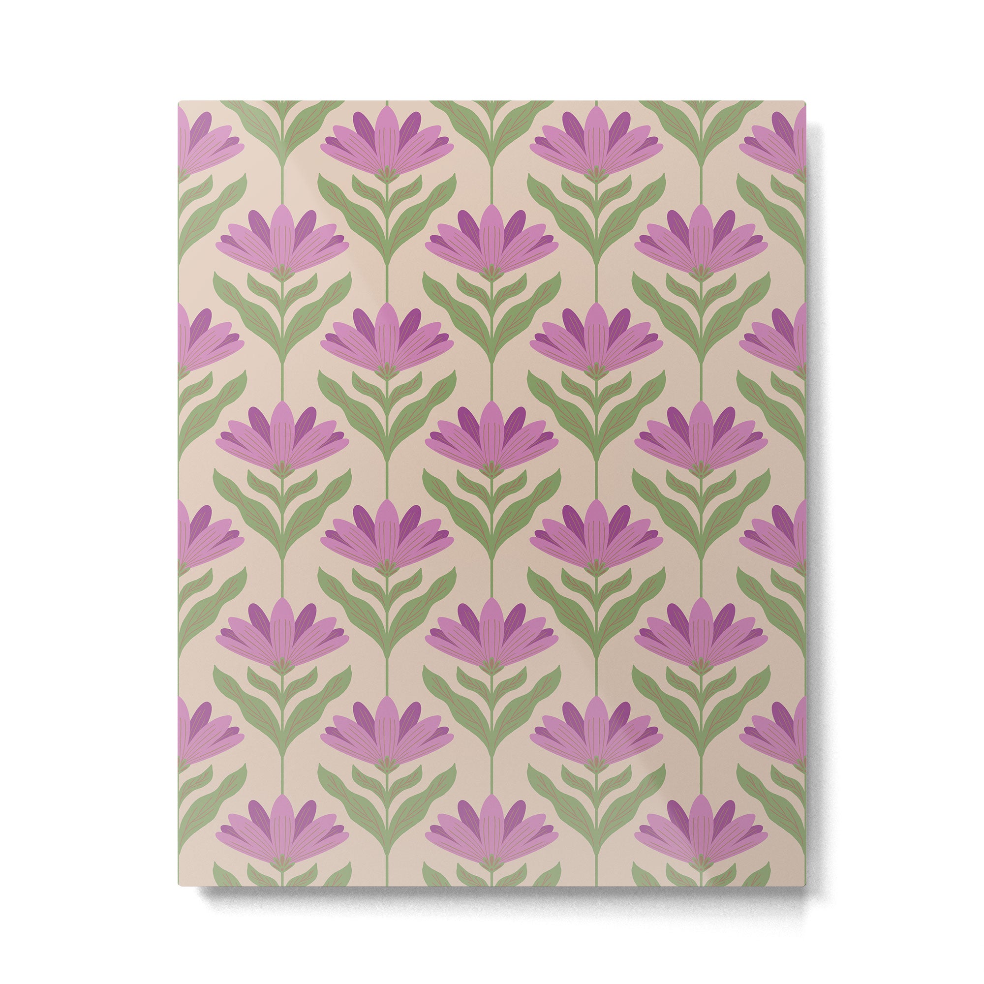 Violet Bloom - Bold Botanical Floral Pattern Metal Print Gallery Image 6