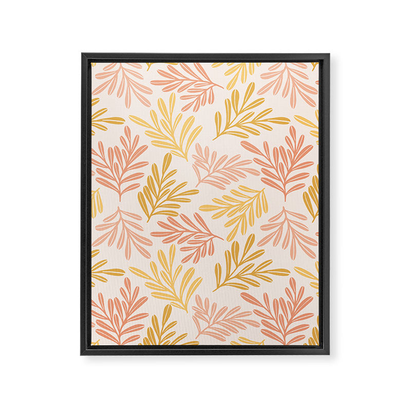 Warm Leaf Harmony Framed Canvas Print Gallery Image 8