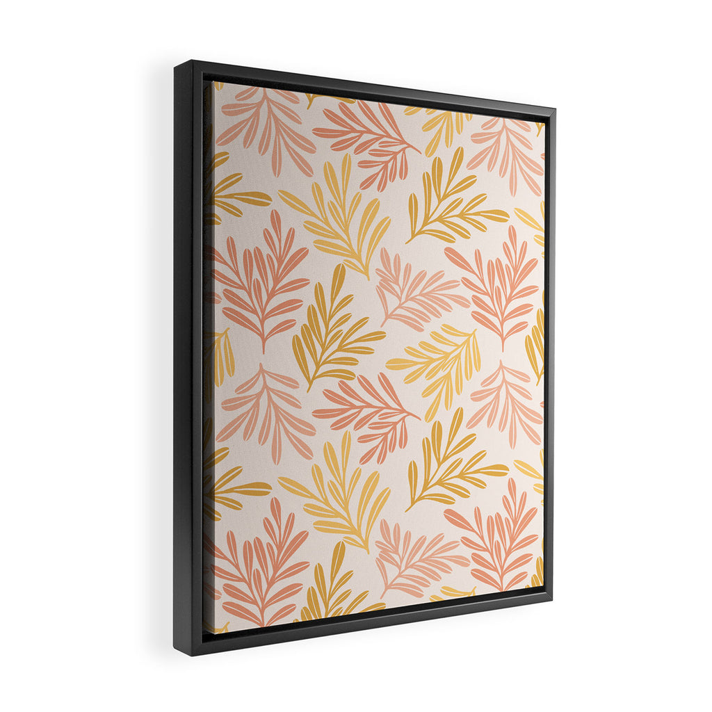 Warm Leaf Harmony Framed Canvas Print Gallery Image 2