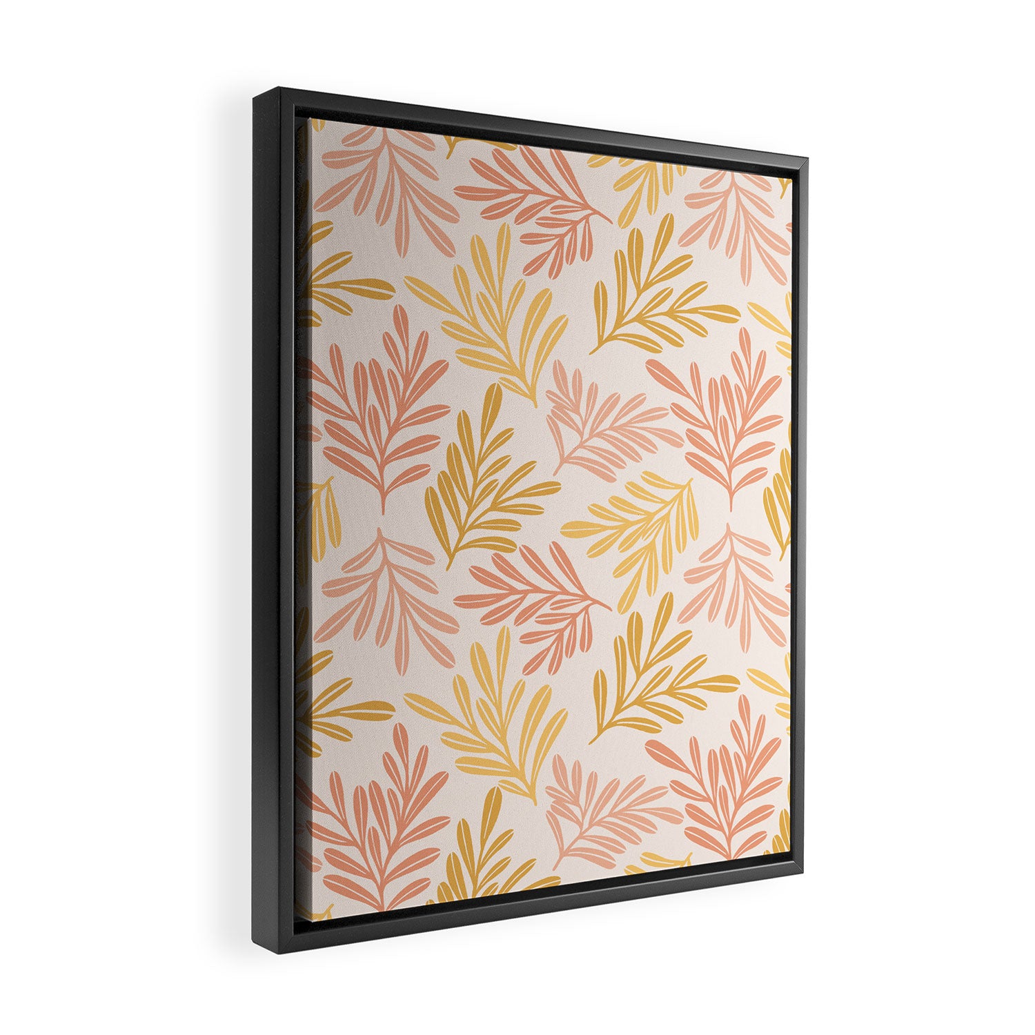 Warm Leaf Harmony Framed Canvas Print Gallery Image 2