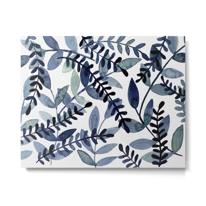 Watercolor branches - indigo Metal Print Gallery Image 1