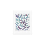 Watercolor floral petals - purple and blue Art Print Gallery Image 1