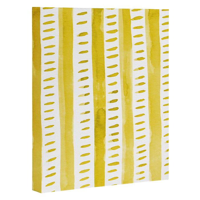 Watercolor lines - yellow Canvas Print Gallery Image 1