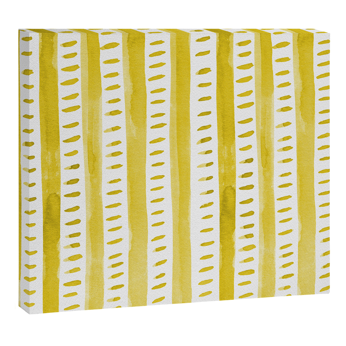 Watercolor lines - yellow Canvas Print Gallery Image 8