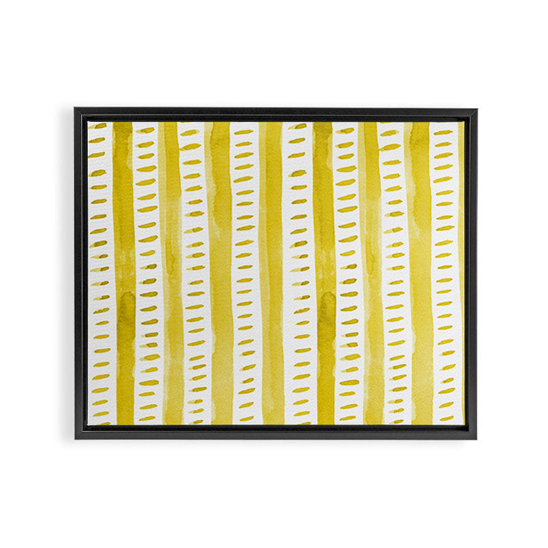 Watercolor lines - yellow Framed Canvas Print Gallery Image 8