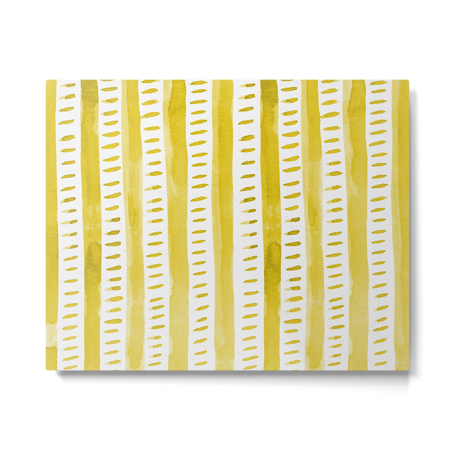 Watercolor lines - yellow Metal Print Gallery Image 6