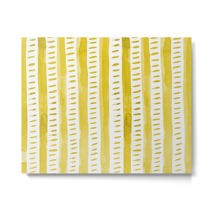 Watercolor lines - yellow Metal Print Gallery Image 1