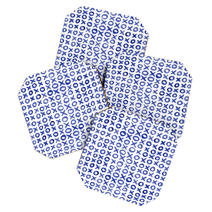 Xoxo valentine's day - blue Coaster Gallery Image 1
