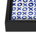 Xoxo valentine's day - blue Framed Canvas Print Gallery Image 3